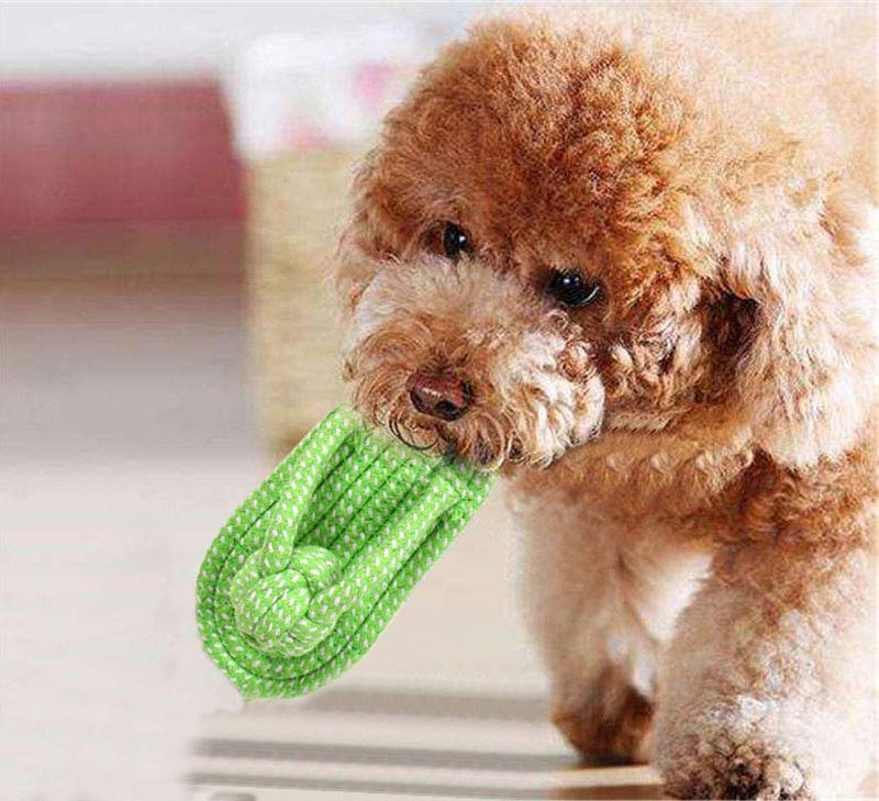 Sunglow Dog Toy Interactive Chewing Rope Ball Toys Natural Cotton Washable Durable Tug of War for Small Medium Dogs Puppies Training Playing Teeth Cleaning (Shoes) - Image 3